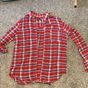 Button up plaid shirt